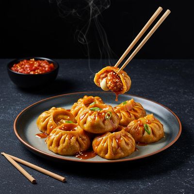 Chicken Cheese Steam Peri Peri Masala Momos